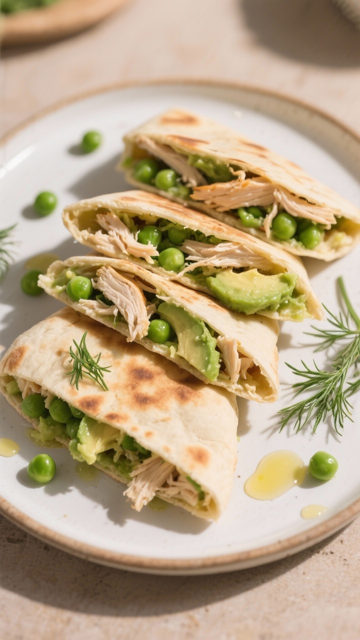 Toddler Lunch Ideas 1 Year Old: 9 Easy Wins Your Mini Food Critic Will Actually Eat 3 Tasty top view: Overhead shot of Chicken Veggie Pita Pockets cut into toddler-friendly strips, stuff