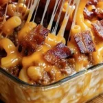 Slow Cooker Orange Chicken 2 Slow cooker orange chicken in a glass dish, glazed with tangy orange sauce and topped with chopped green onions.